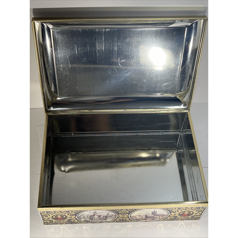 Henry Lambertz GMBH &‎ Co Tin Biscuit Box Hinged Chest 1998 Aachen Germany 14.5" - Picture 10 of 10